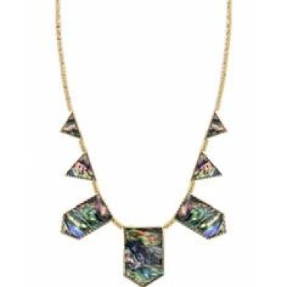 House of Harlow 1960 Five Station Abalone Necklace